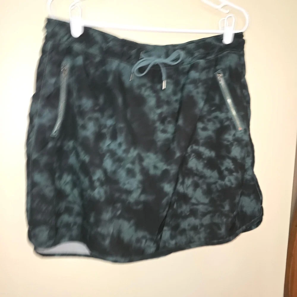 Studio by EnergyZone Forrest‎ Green Tie Dye Skort Zipper Pockets XL
